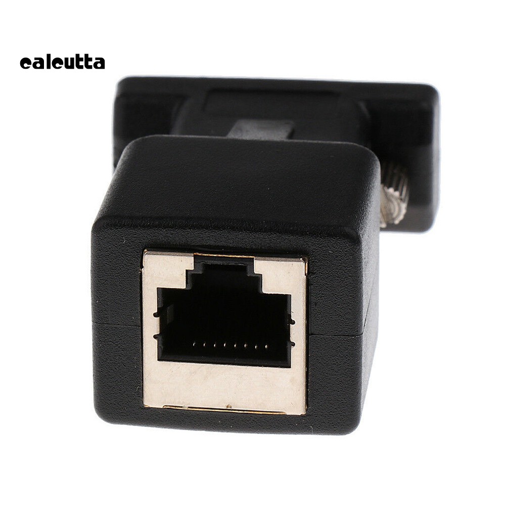 ✡COD✡2Pcs 15 Pin VGA Male to RJ45 Female Ethernet Adapter Connector LAN Extender | WebRaoVat - webraovat.net.vn