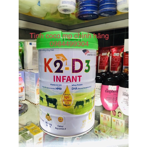 Sữa non bột dinh dưỡng K2D3 Infant dành cho bé từ 0-12 tháng tuổi sinh non thiếu tháng 900g