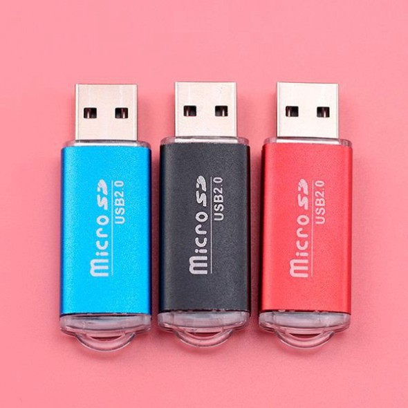 Đầu lọc thẻ nhớ USB 2.0 Vỏ Nhôm bền bỉ GIAO MÀU NGẪU NHIÊN