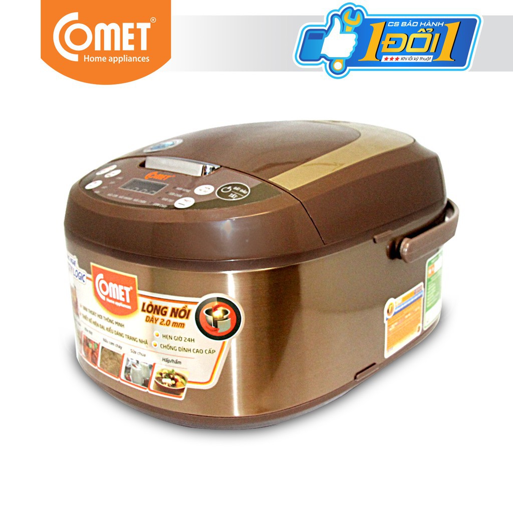 [Mã 159ELSALE hoàn 7% đơn 300K] Nồi Cơm Điện Tử Comet CM8087 - 1.8 Lít - Hàng Chính Hãng (Bảo Hành 12 Tháng)