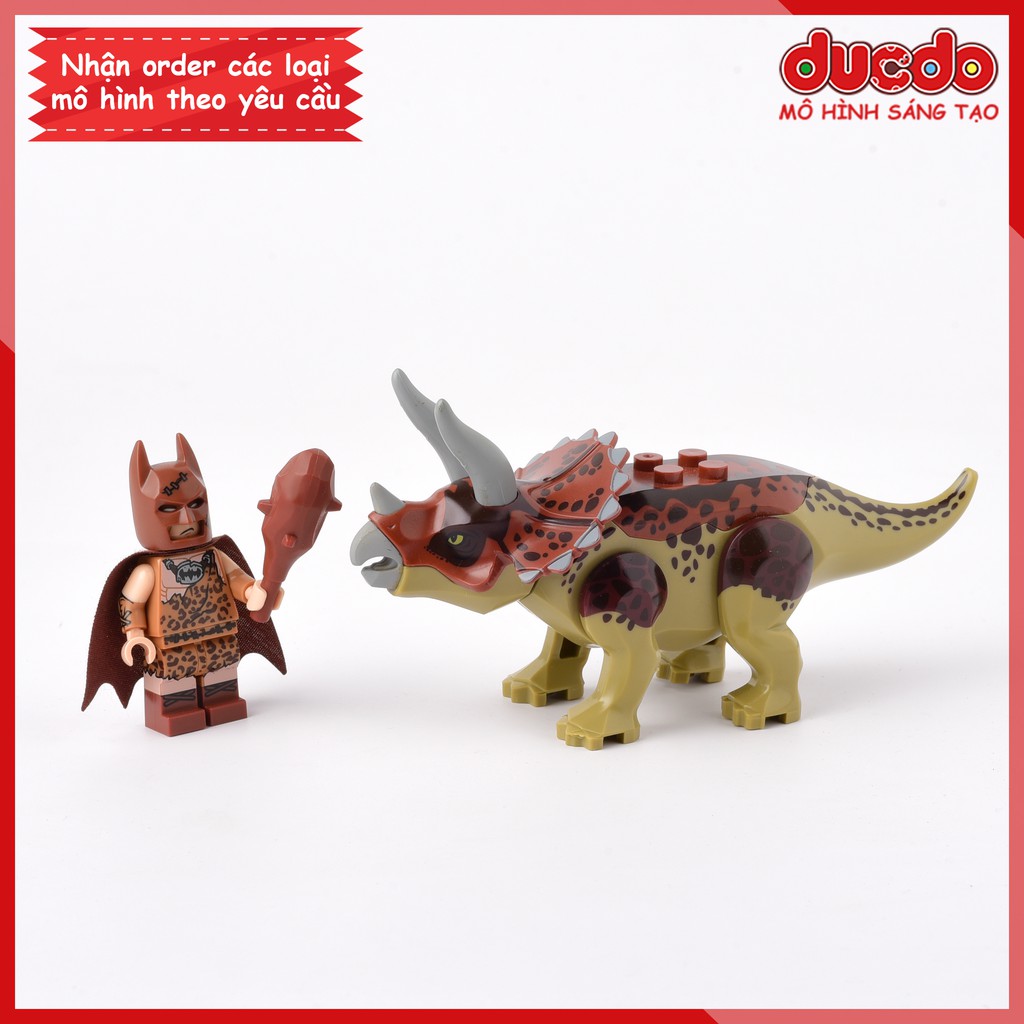 Siêu khủng long 3 sừng TRICERATOPS Jurassic World loại nhỏ - Đồ chơi Lắp ghép Xếp hình Minifigues Mini Mô hình