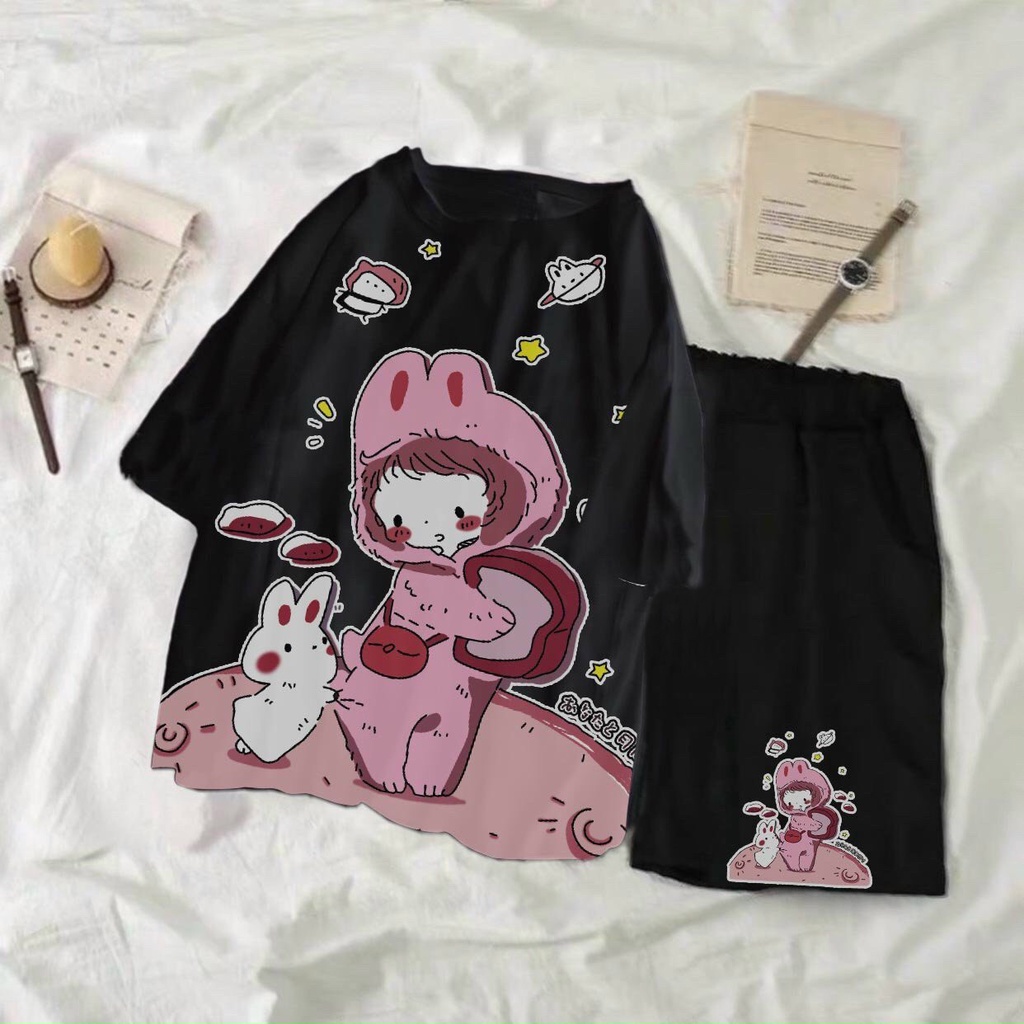 Set đồ bộ hoạt hình ❤️ Bộ mặc nhà Cartoon BÉ THỎ form rộng Freesize Unisex nam nữ Molly Fashion