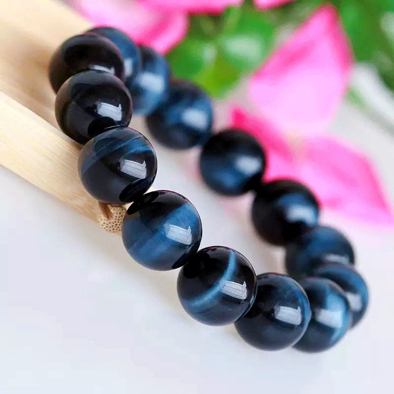 Chuỗi đeo tay hạt đá mắt hổ tự nhiên