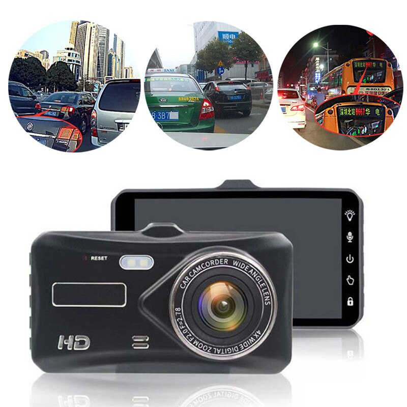 Camera hành trình ô tô Ống kính kép 4 inch Car DVR 1080P trước sau Dual Lens hỗ trợ full HD
