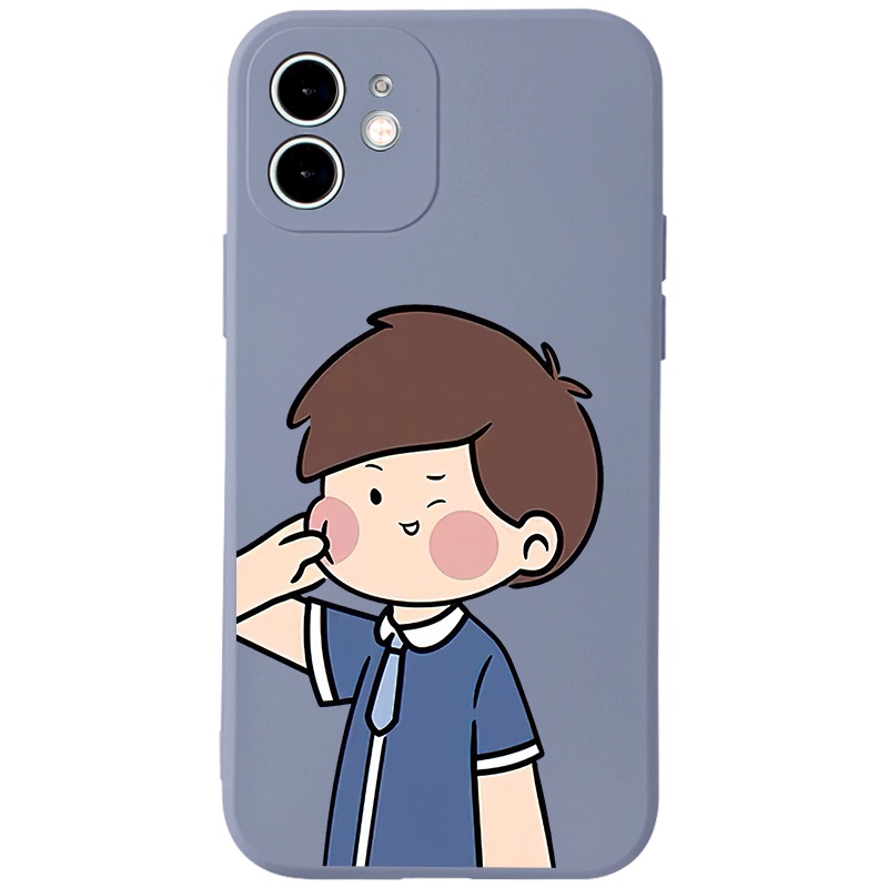 Ốp lưng JURSUE hoạt hình cặp đôi dễ thương đẹp Cho iPhone 14 13 12 11 Pro Max SE 2020 X XR XS 8 7 ip 6S 6 Plus kute Y2164