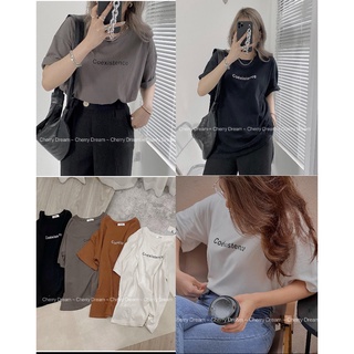 Áo phông cotton tuyết oversize in Coéxistence tag 3158, mặc đôi nam nữ mặc cực mát