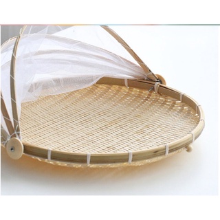 Lồng bàn mây tre đan, kích thước D30 D36 D40, Decor