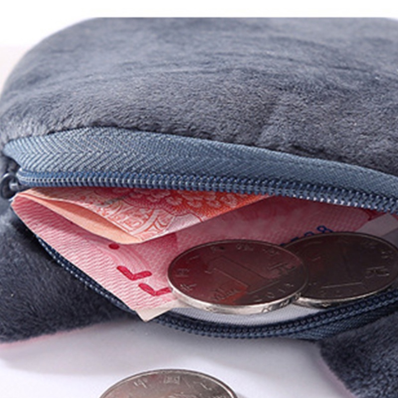 Youyo Ví Đựng Tiền Xu / Tai Nghe / Chìa Khóa Bằng Vải Bông Mềm Mại Có Khóa Kéo Hình Động Vật Hoạt