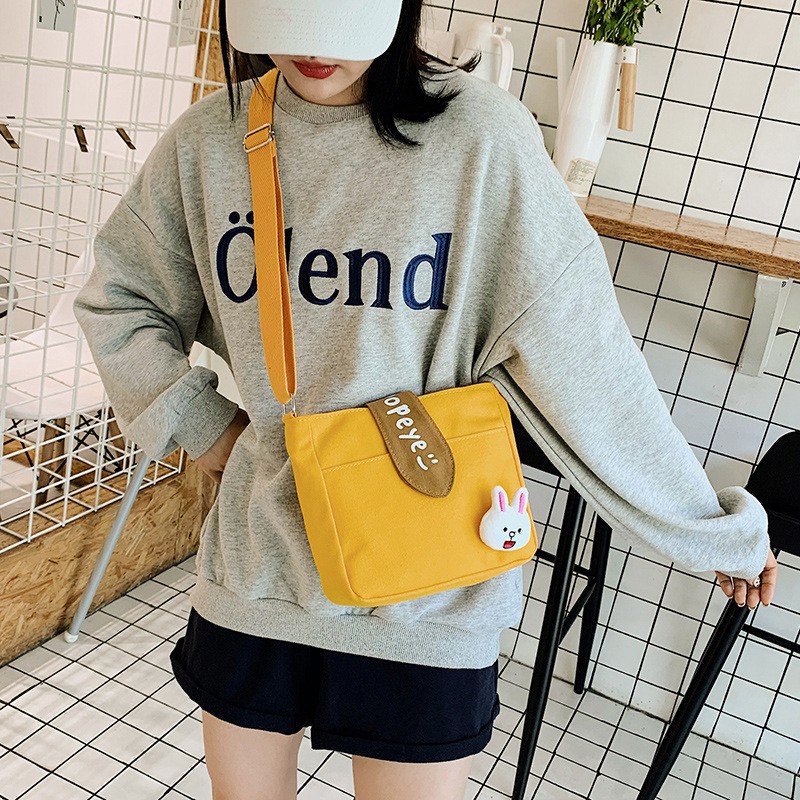 Túi ToTe Vải Canvas Đeo Chéo Tùy Chỉnh - Túi Nữ Dễ Thương TX18