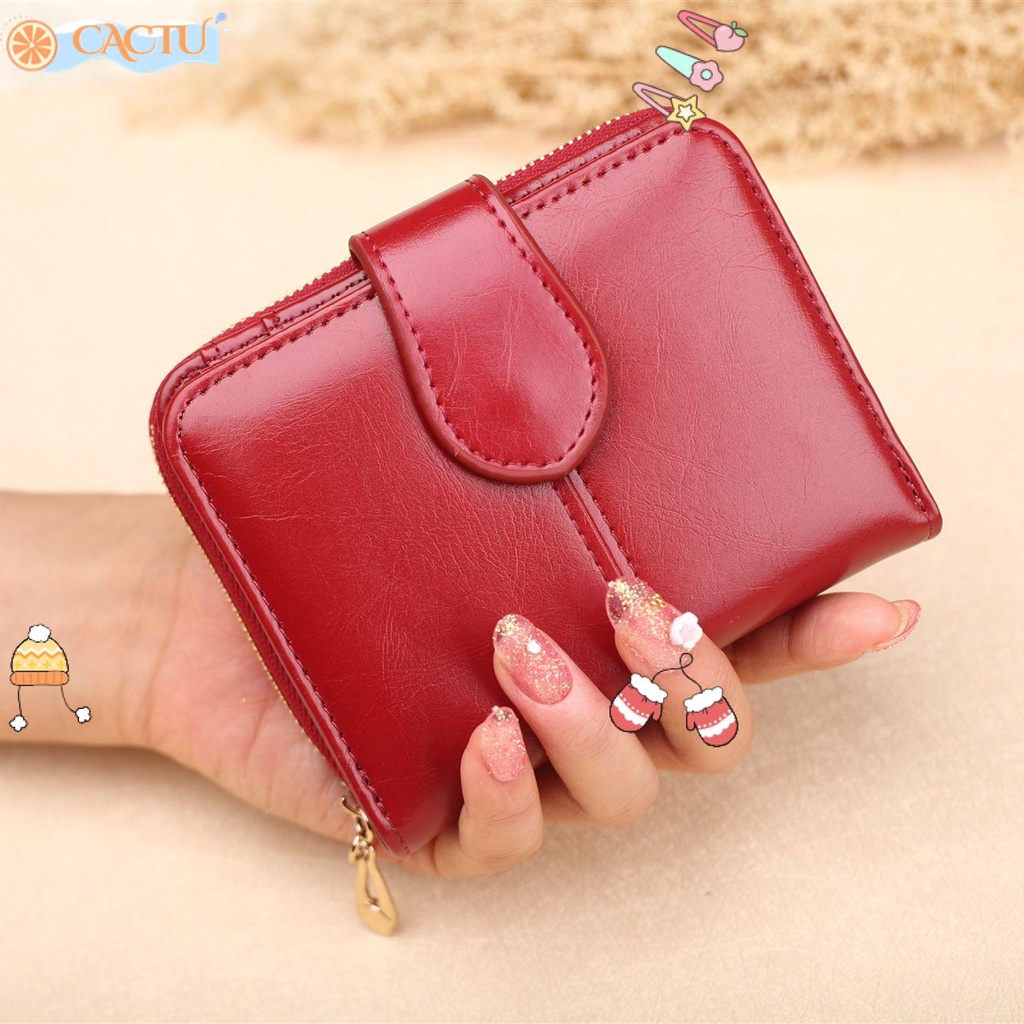 Ví Ngắn Mini Đựng Thẻ Và Tiền Thời Trang Dành Cho Nữ Giá Đỡ