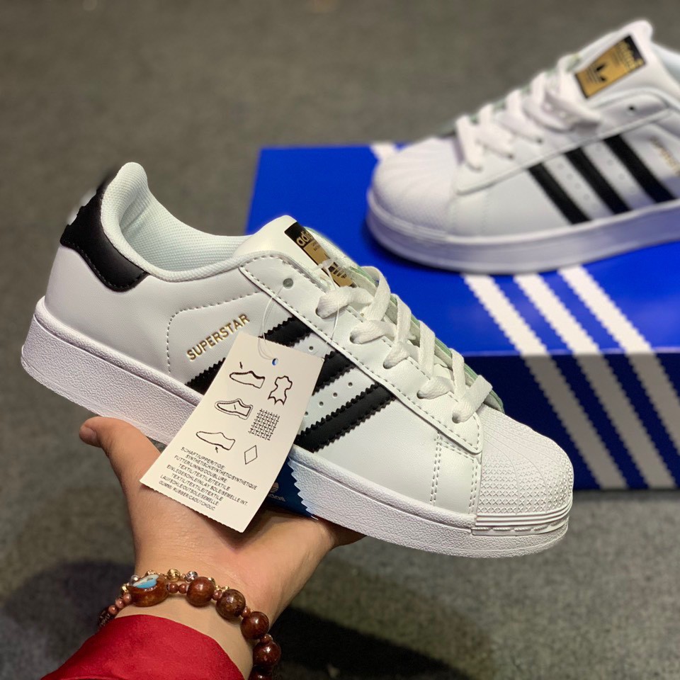 [Full Box  bill] Giày Thể Thao adidas Superstar  Trắng Sọc Đen Cao Cấp nam nữ full sz 36-43