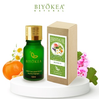 Tinh Dầu Hỗn Hợp 10 Oải Hương, Phong Lữ, Hoắc Hương, Quýt, Cúc La Mã Biyokea Xông Thơm Phòng Thư Giãn