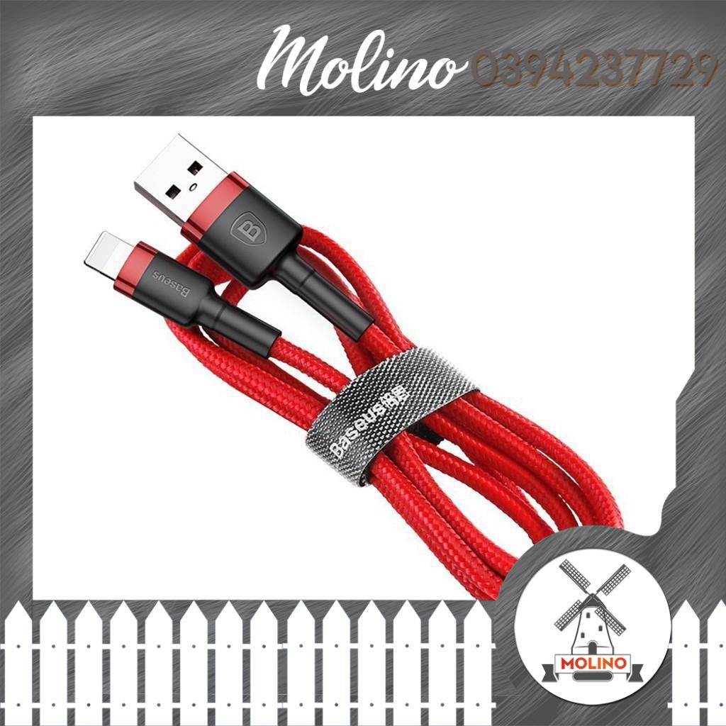 Cáp sạc Baseus Cafule Lightning cho iPhone/ iPad ( 2.4A, Sạc nhanh, Siêu bền)