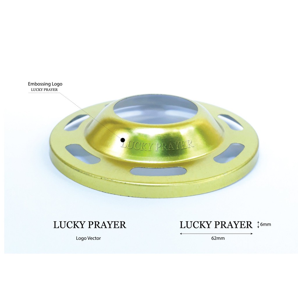 Nắp đậy hũ nến thơm hình hoa sen Lucky Prayer LUC6260 (Vàng)