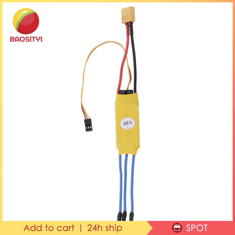 [Baosity1] 1pc 40A ESC Không Chổi Than XT60 - Phích Cắm Cố Định - wing