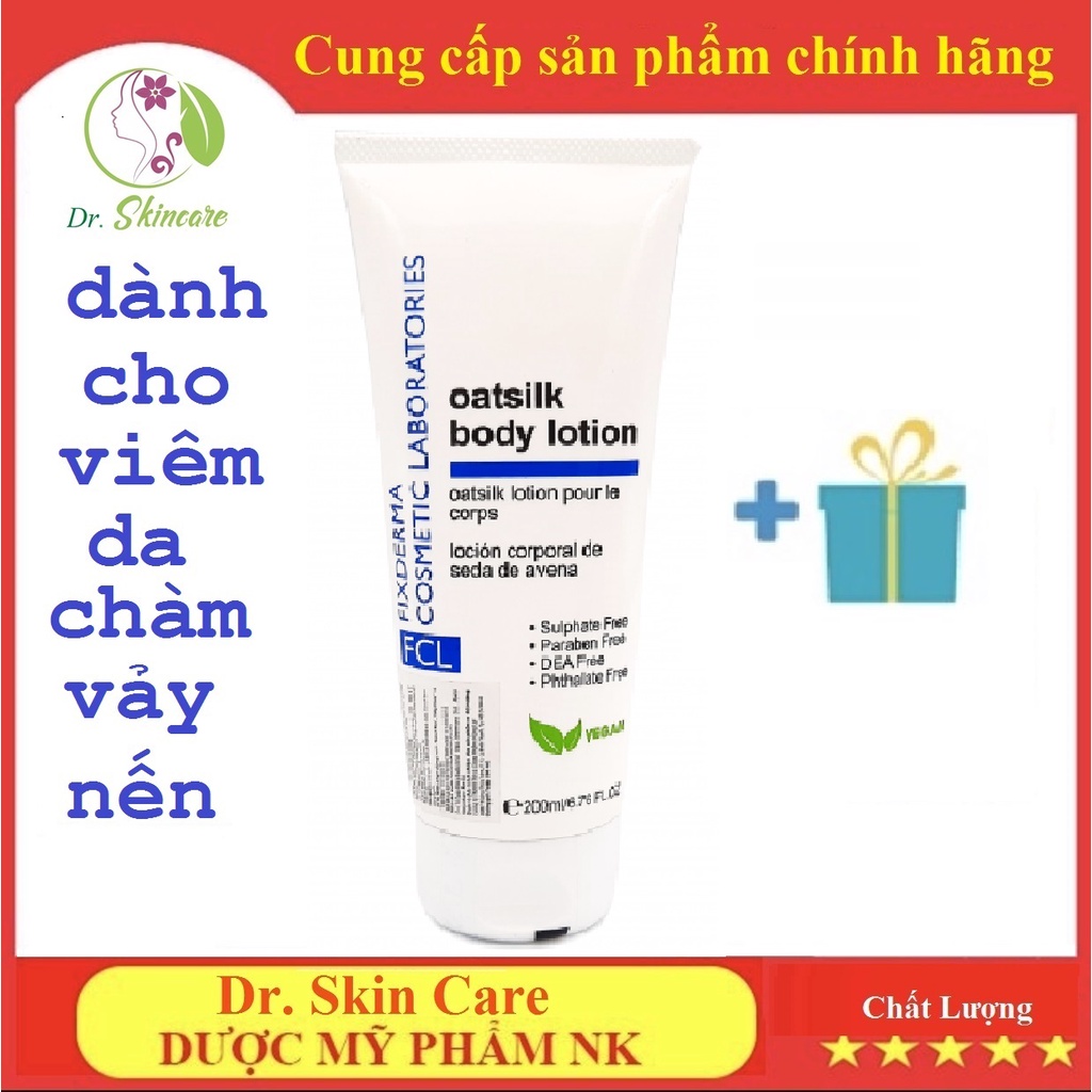 Lotion Dưỡng Ẩm Giúp Mềm Mịn Da Phù Hợp Cả Da Nhạy Cảm, Chàm, Vảy Nến - Fixderma FCL Oat Silk Body Lotion