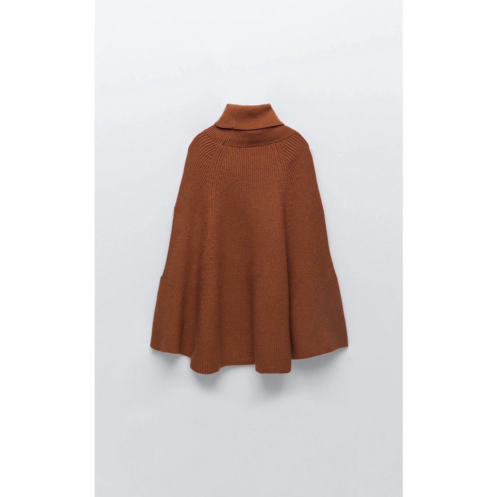 [Có Bill] Áo Choàng Dệt Kim Cao Cổ Màu Nâu Size S Áo Zara Auth | BigBuy360 - bigbuy360.vn