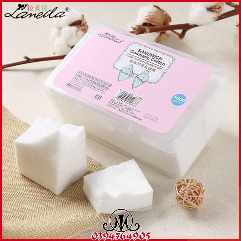 Bông tẩy trang Laneila hộp 1000 miếng MO23