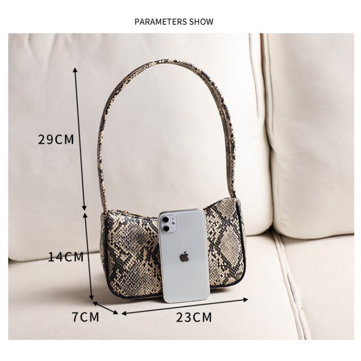 Túi kẹp nách vân da trăn quai tròn thời trang thanh lịch KN06 túi đeo vai Chip Xinh Shop | BigBuy360 - bigbuy360.vn