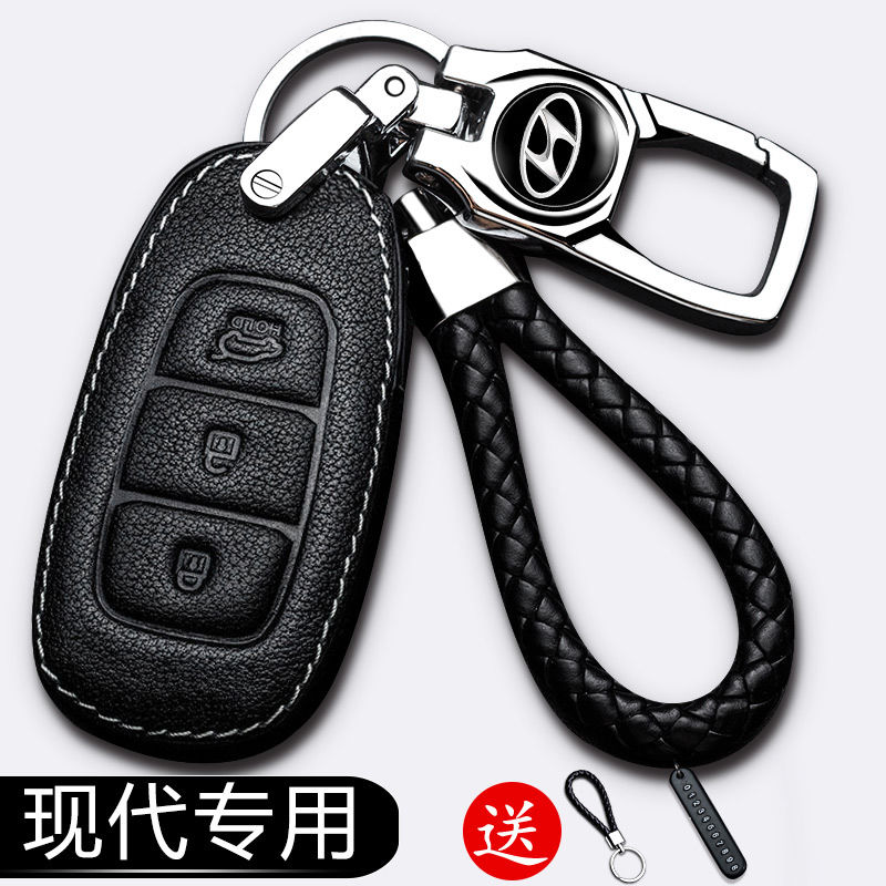 Bao da chìa khóa xe ô tô Hyundai bảo vệ chìa bền đẹp chắc chắn dành cho các loại smartkey i10/tucson/elantra