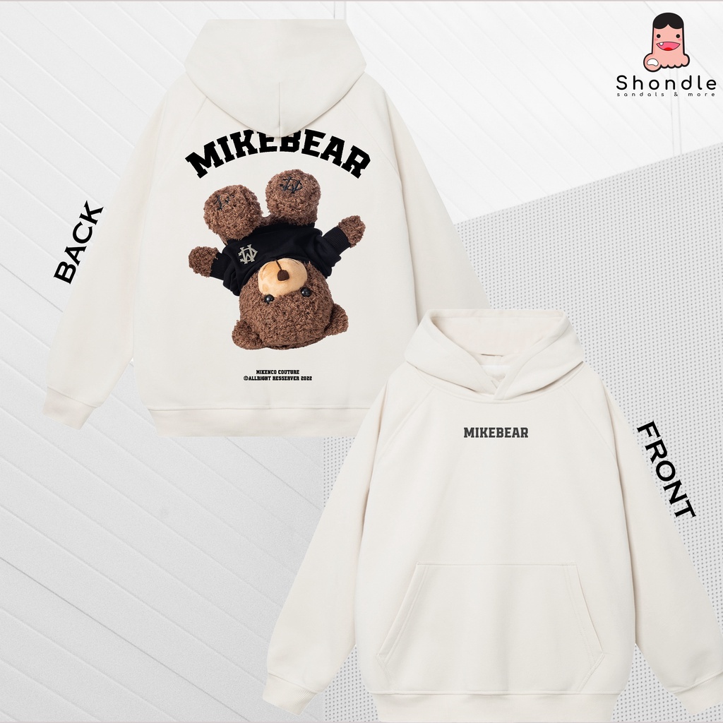 Áo Hoodie MikeBear Nỉ Bông Dày 2 lớp Unisex 2022
