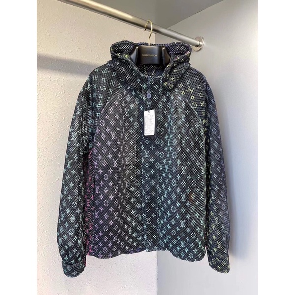 Áo khoác gió nữ thương hiệu Louis Vuitton LV cao cấp logo chữ nhiều màu