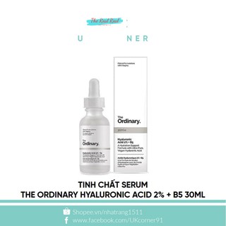 [Mã giảm giá] [Serum] HA + B5 Tinh chất The Ordinary Hyaluronic Acid 2% + B5 30mL