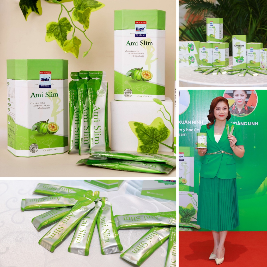 ✅ Gói Uống Ami Slim Mẫu Mới Hộp 45 gói ❤️[ CHÍNH HÃNG ] ❤️ Hỗ Trợ Tăng Cường Chuyển Hóa Chất Béo