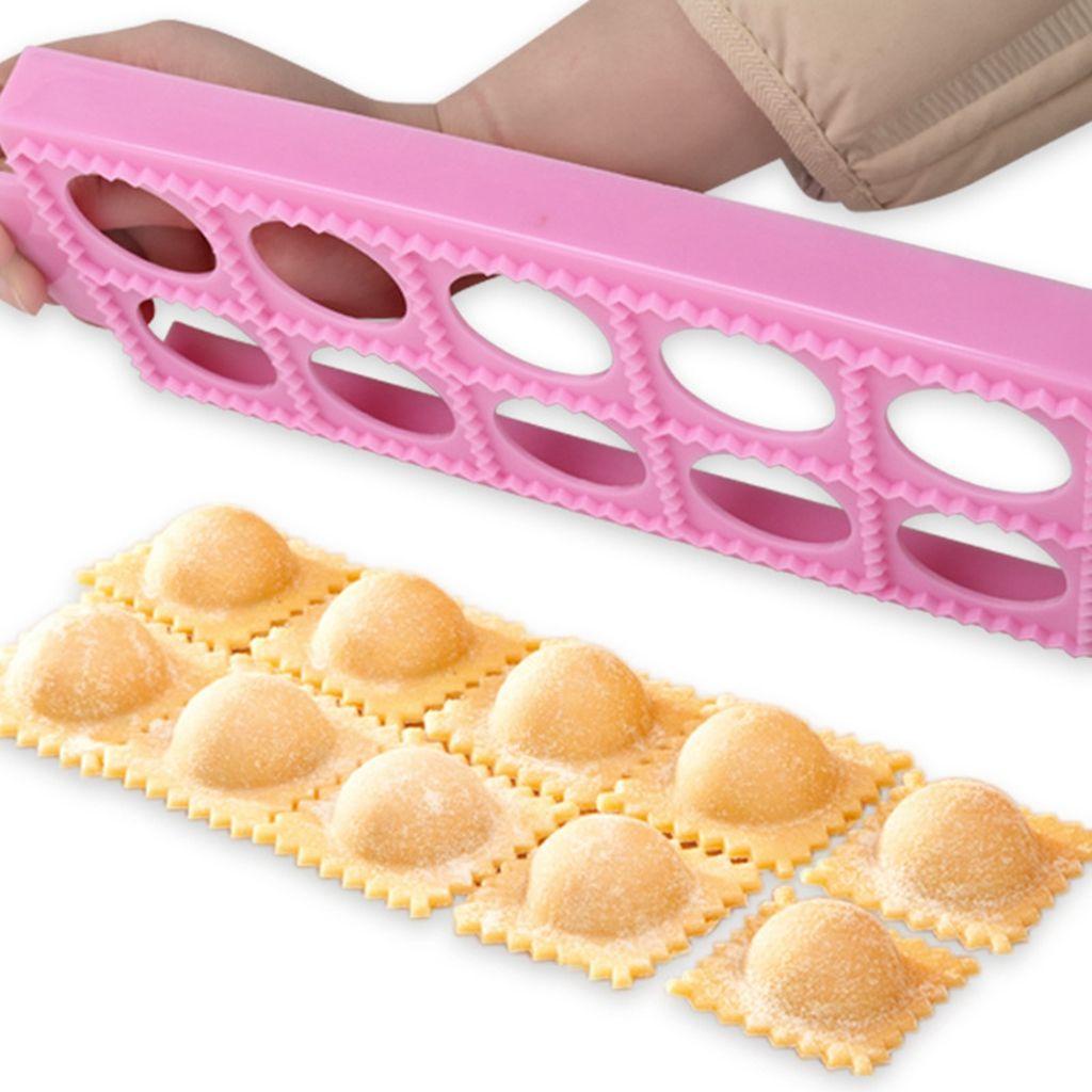 1 Dụng Cụ Làm Bánh Mì Pasta Mini Dạng Tròn / Vuông Chất Lượng Cao Malcom Ravioli