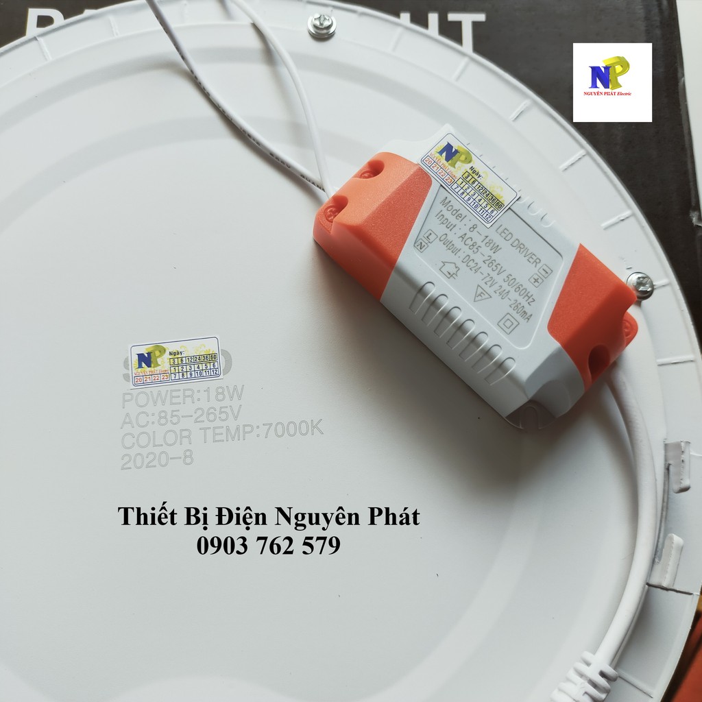 Đèn Led Panel Âm trần Siêu Mỏng 18w Tròn