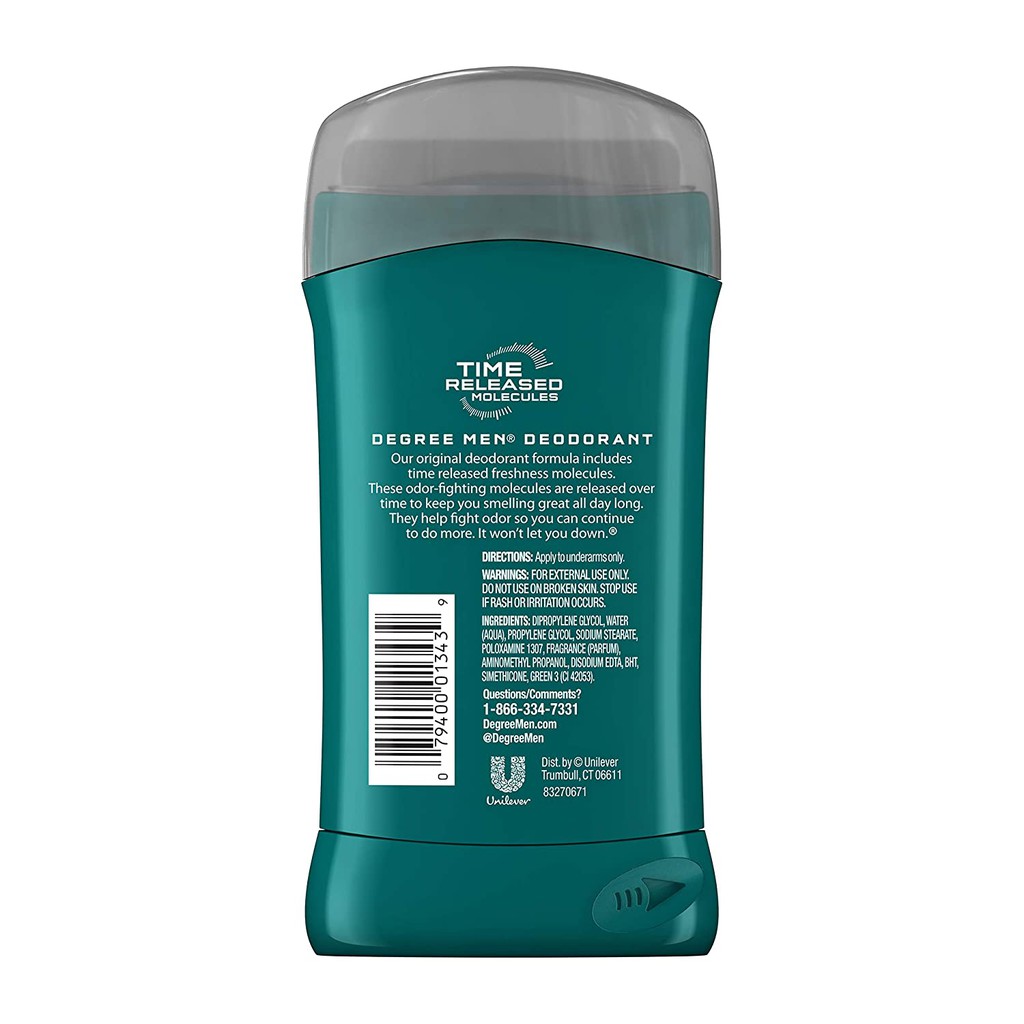 Lăn khừ mùi nam dạng sáp Degree Men Extra Fresh Antiperspirant Deodorant Stick Arctic Edge 85g (Mỹ)