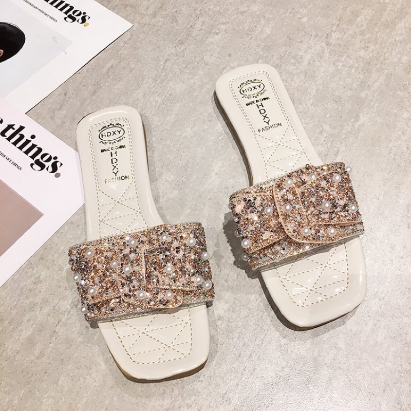 A661 Sẵn lẻ size _ Dép bệt nữ đính đá Anna