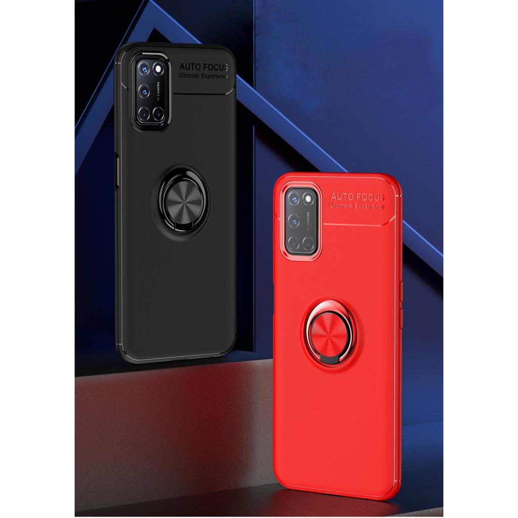 Ốp lưng Oppo A52 / Oppo A92 dùng chung giá đỡ kiêm nhẫn hút ô tô hiệu Auto Focus siêu dẻo