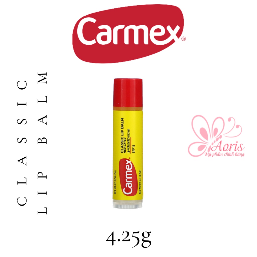 Son thỏi Carmex Classic Lip Balm Medicated SPF 15 - 4.25 g