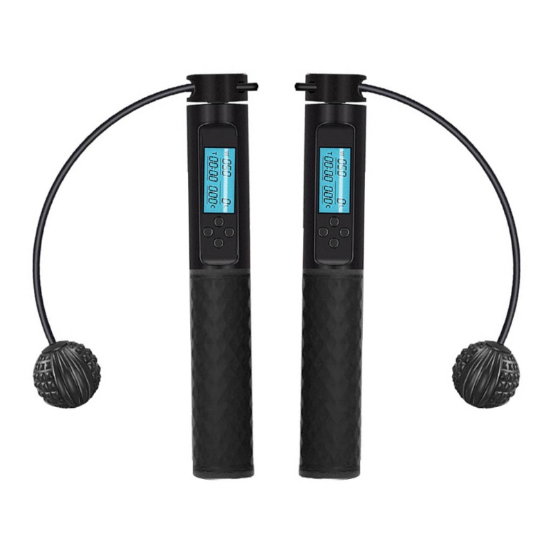 QQ Dây Nhảy Thể Dục Kỹ Thuật Số Với Máy Đếm Calories &amp; Tay Cầm Chống Trượt Cho Người Lớn