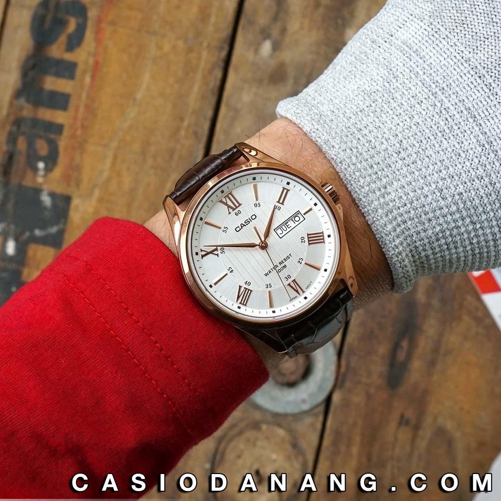 Đồng hồ nam dây da Casio chính hãng Anh Khuê MTP-1384L-7AVDF (41mm)