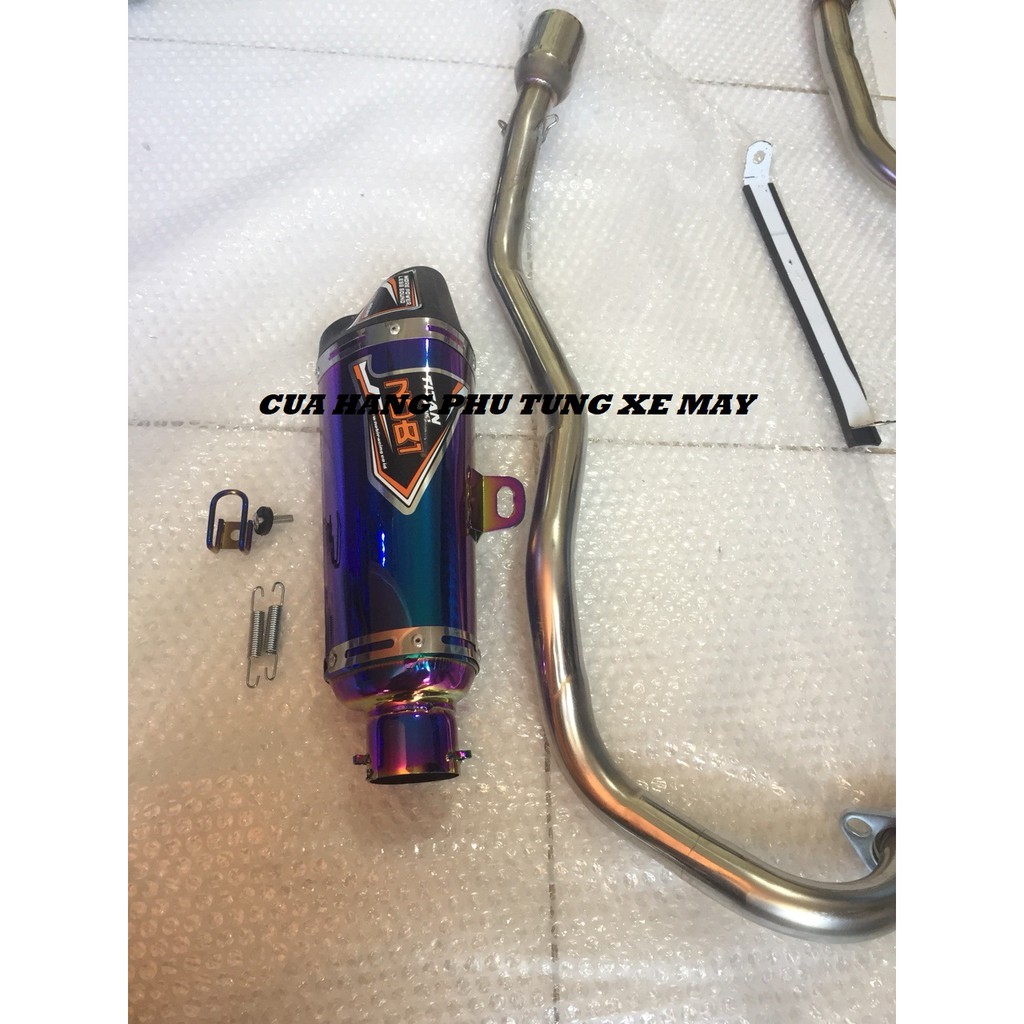 Pô Nobi 2 nòng gắn xe Exciter 135, Exciter 150, Winner 150, Winner X, Raider Fi, Satria Fi ( kèm cổ inox )