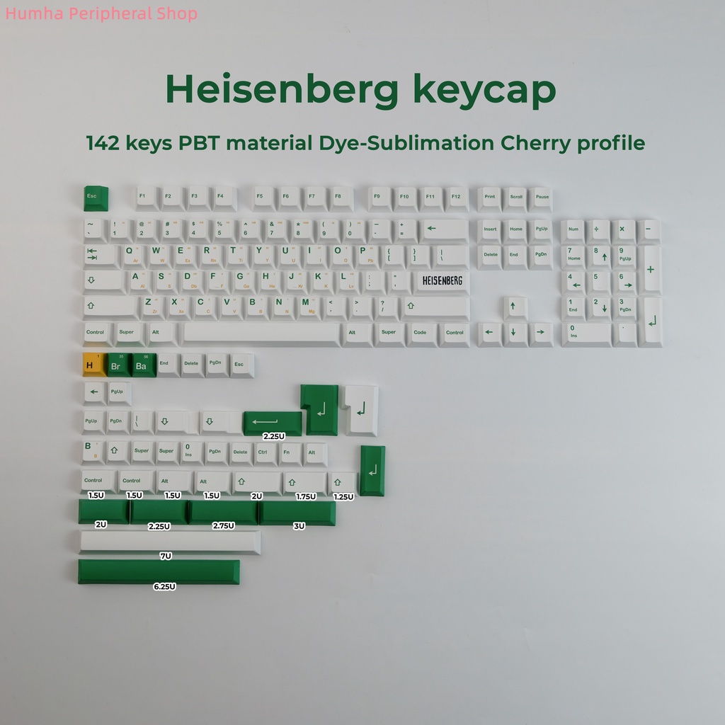 Bàn Phím Cơ Humha Heisenberg 142 Phím Chất Liệu PBT Nhuộm Màu Xinh Xắn