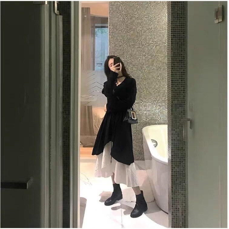 Young Elegant Fashionable Two-Piece Jacket And Skirt Set Large Size For Women