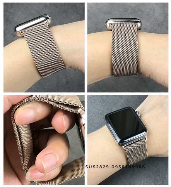 Dây milanese apple watch (không bạc màu)