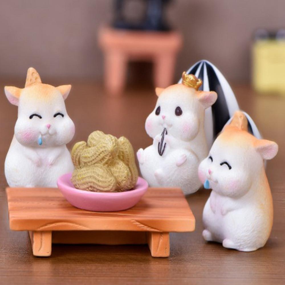 HARRIETT Đồ trang trí Chuột Hamster Mini Dễ Thương Dùng Trang Trí Tiểu Cảnh