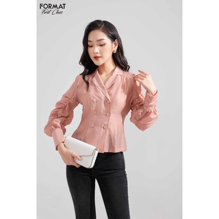Áo sơ mi nữ FORMAT cao cấp 1 lớp dài tay A939-210J