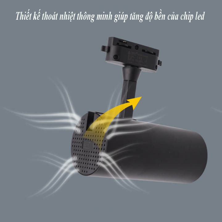 Đèn rọi ray COB 30w ánh sáng vàng