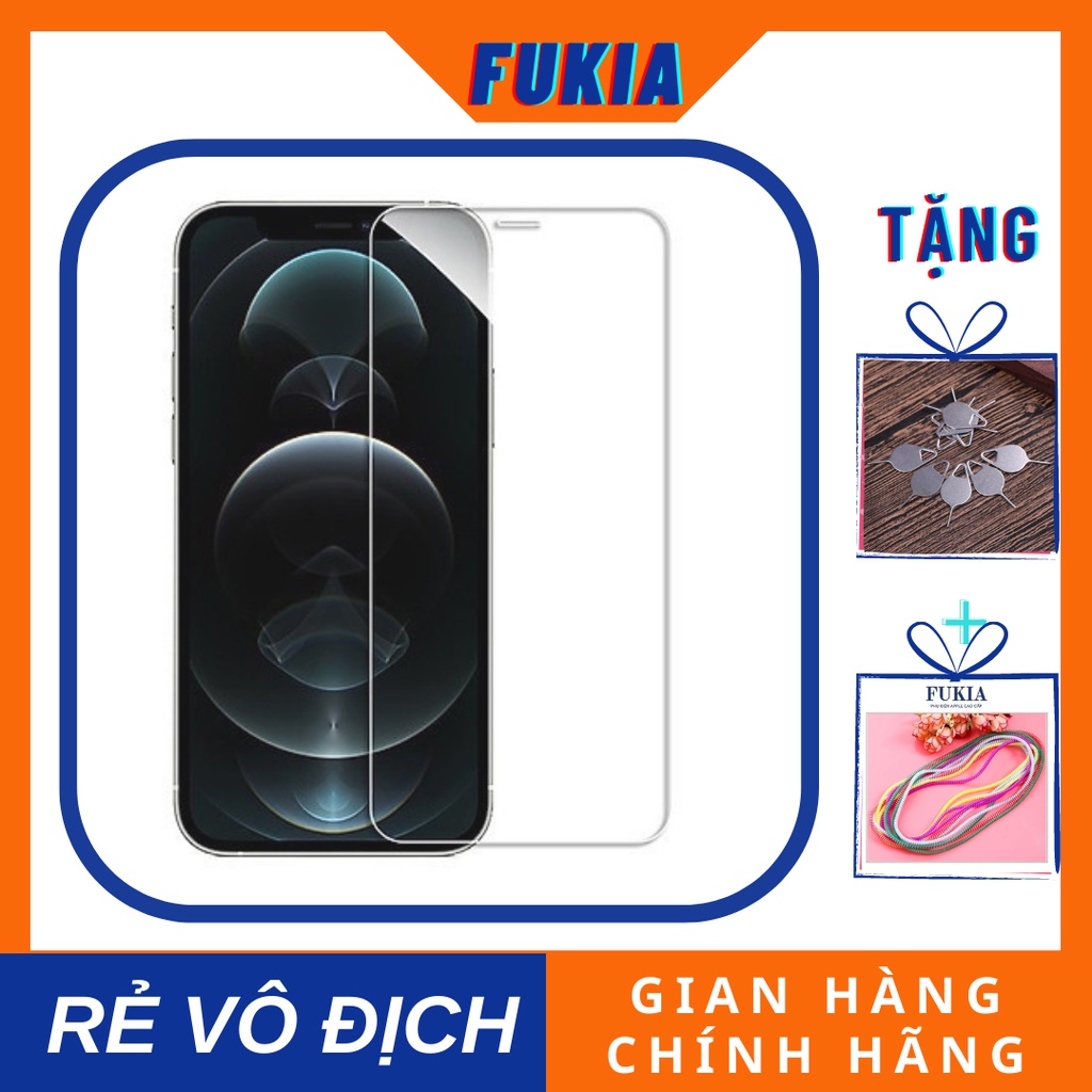 Kính cường lực 2.5D trong suốt [LOẠI A1 - KÈM BỘ HỖ TRỢ DÁN] dành cho ip 14/13/12/11/Xsmax Fukia