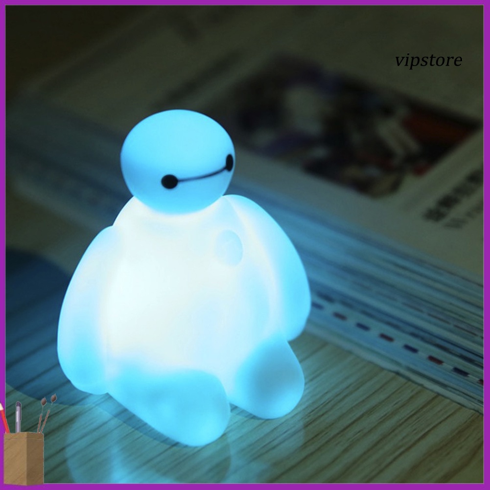 Đèn Ngủ LED Đổi Màu Độc Đáo Hình Nhân Vật Baymax Hoạt Hình Dễ Thương