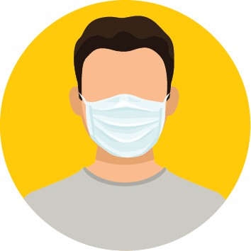 Hình dán decal cảnh báo ĐEO KHẨU TRANG