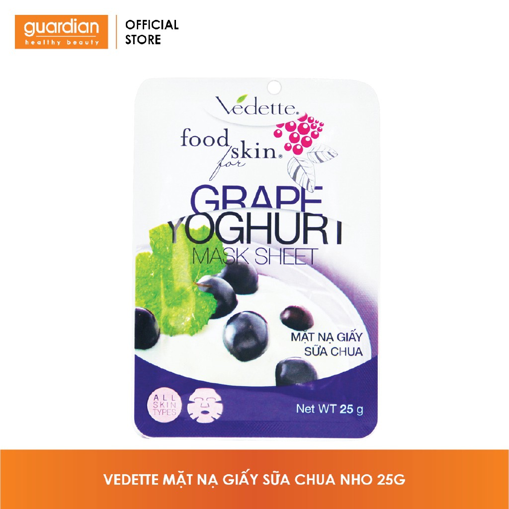 Mặt Nạ Giấy Vedette Sữa Chua Nho 22ml