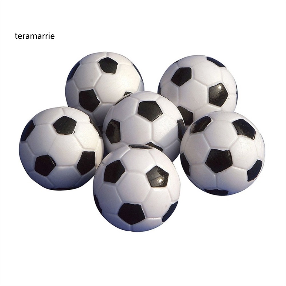 Bộ 6 trái bánh bóng đá mini màu trắng đen kích thước 32mm dùng chơi bóng đá để bàn
