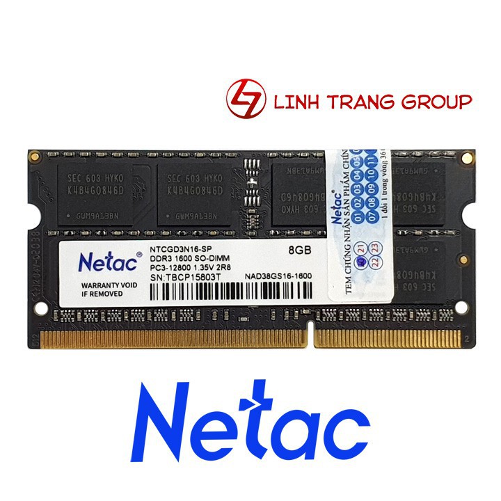 [Mã 229ELSALE hoàn 7% đơn 300K] RAM laptop DDR3L (PC3L) 8GB 4GB bus 1600 MHz - bảo hành 12 tháng