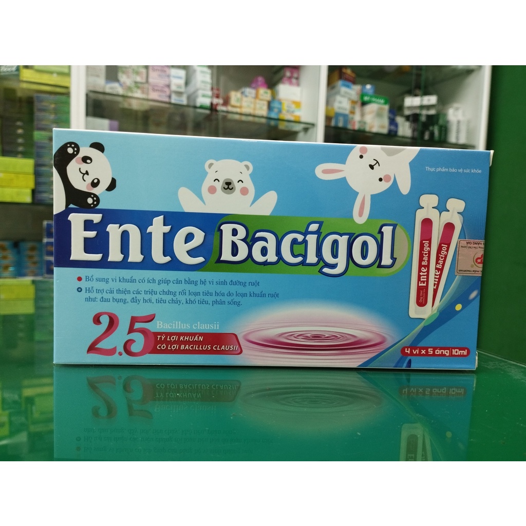 Ente Bacigol Entegol - Hỗ trợ cải thiện tiêu chảy, đầy hơi, phân sống